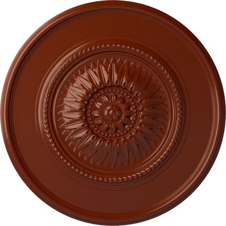 Ekena Millwork Wigan Ceiling Medallion, Hand-Painted Firebrick, 29 3/4"OD x 1 1/2"P CM29WGFIF